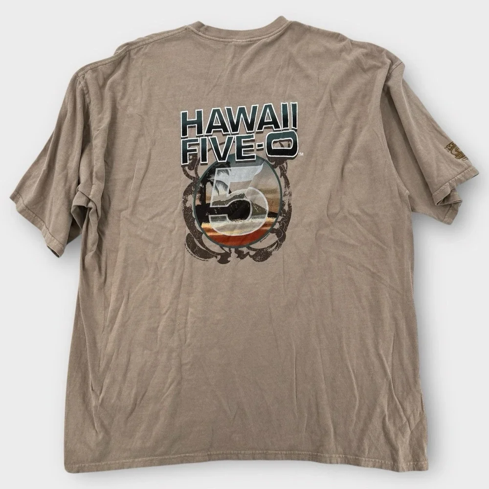 Hawaii Five-O T-Shirt Mens 3XL Crazy Shirts Brown Kona Coffee Dyed Graphic Tee